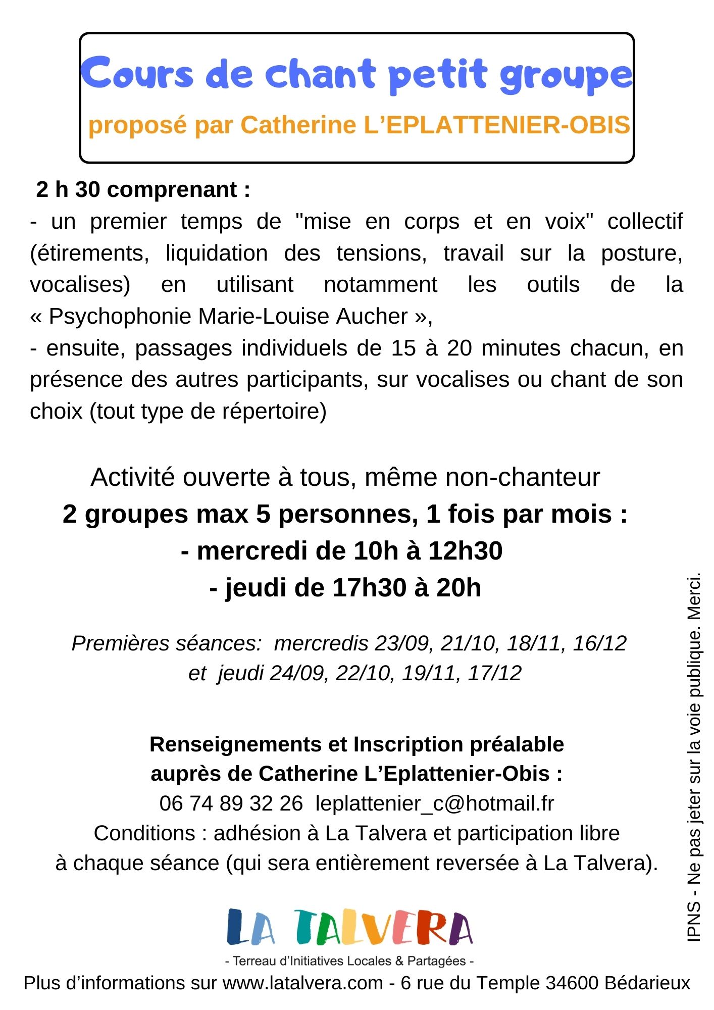 Chant en petit groupe
