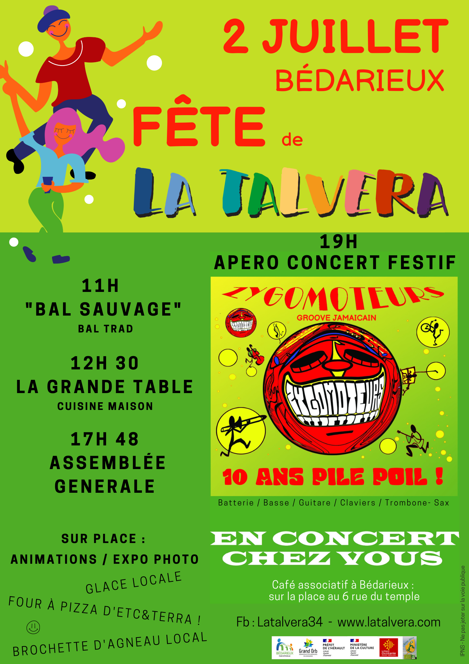 Fête de La Talvera Animations et CONCERT Les Zygomoteurs !