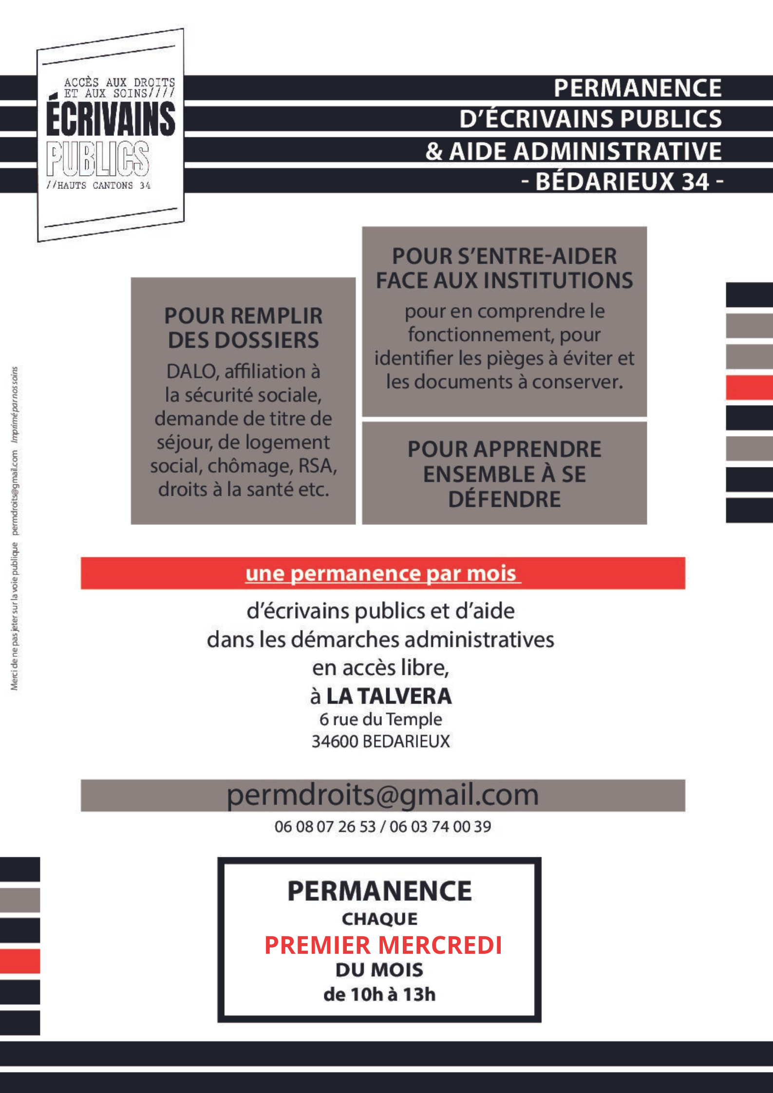 PERM d'accès aux droits et aux soins-écrivains publics