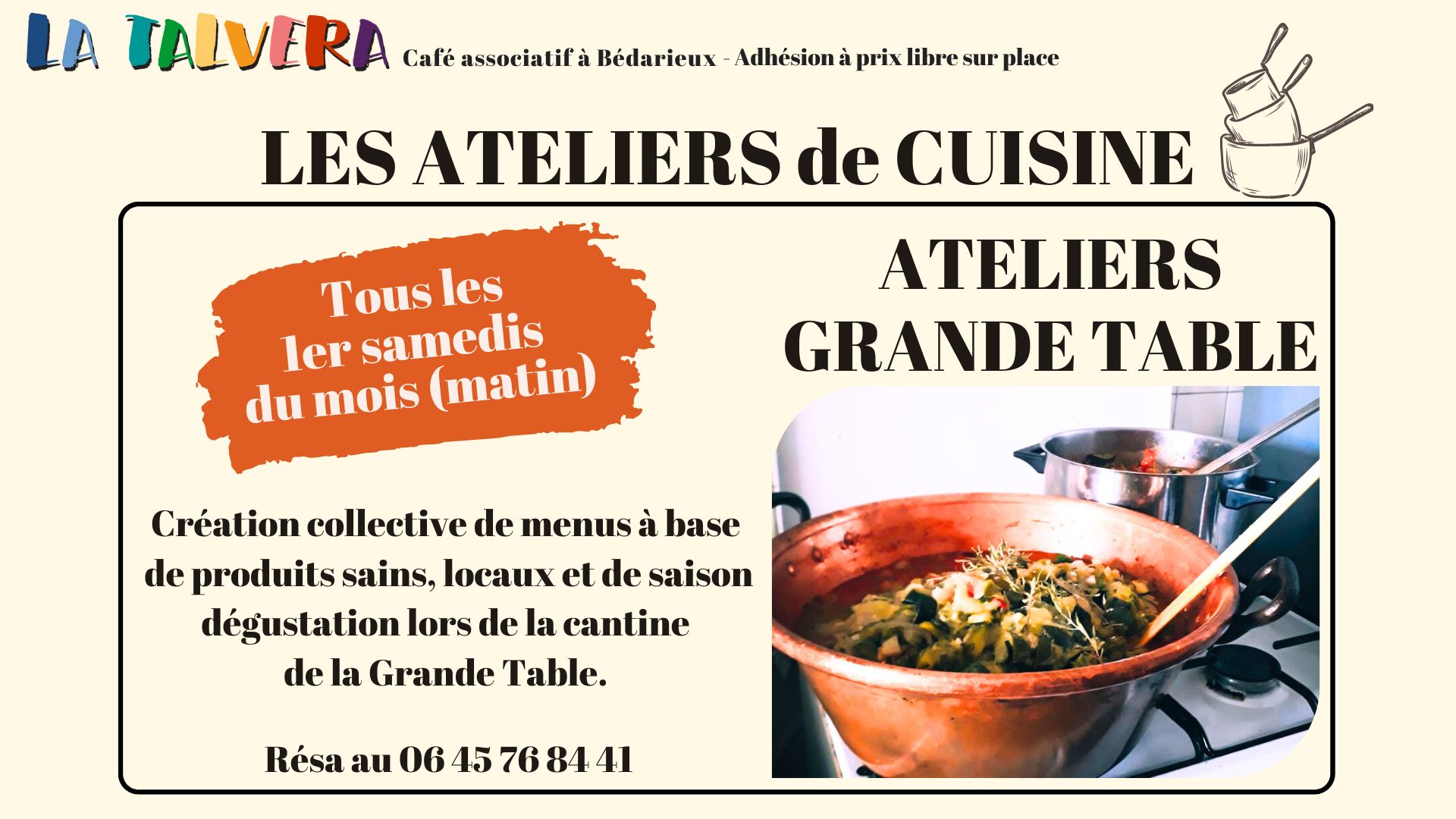 Atelier de cuisine La Grande Table