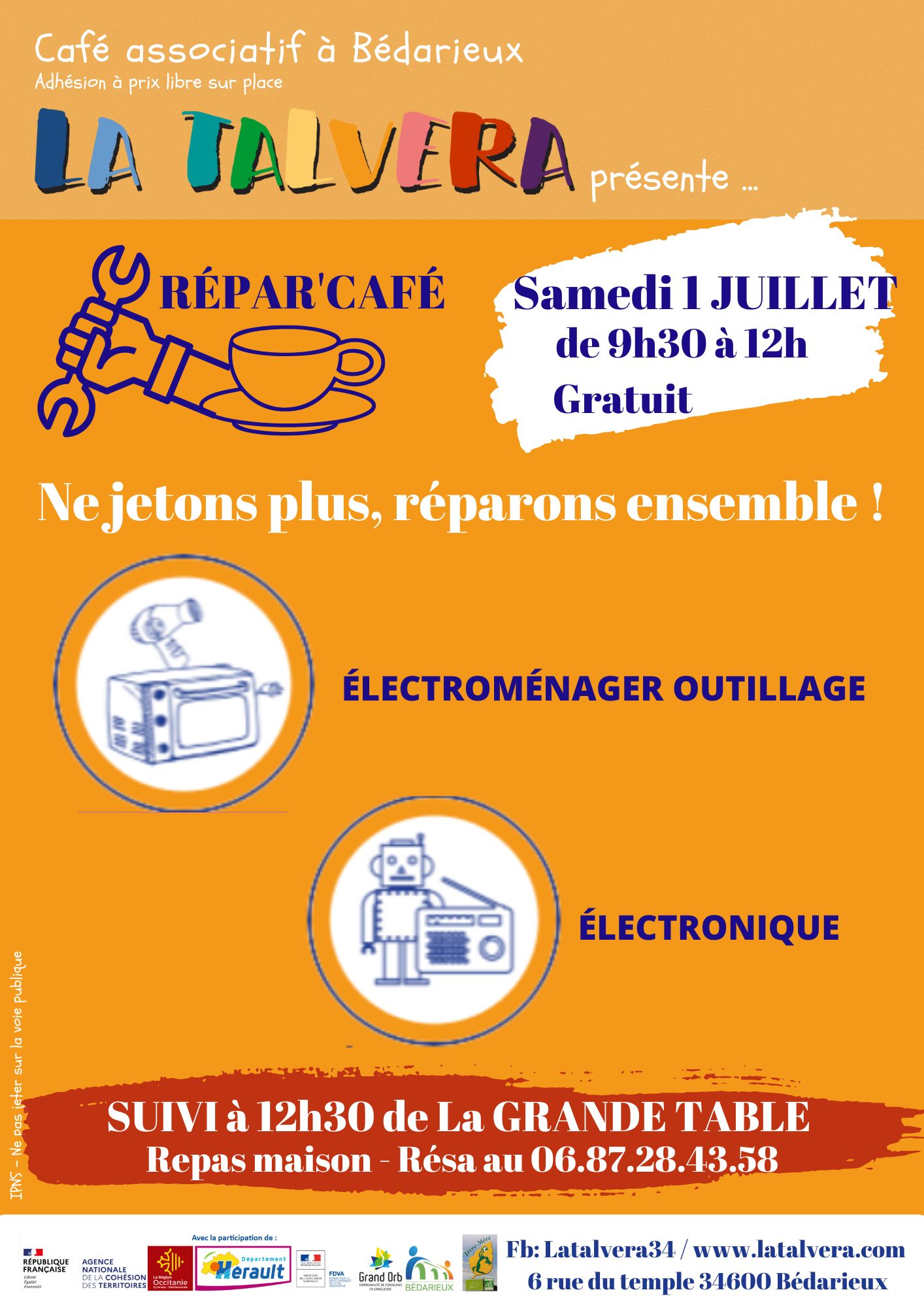 Répare café / Atelier cuisine / Grande Table !