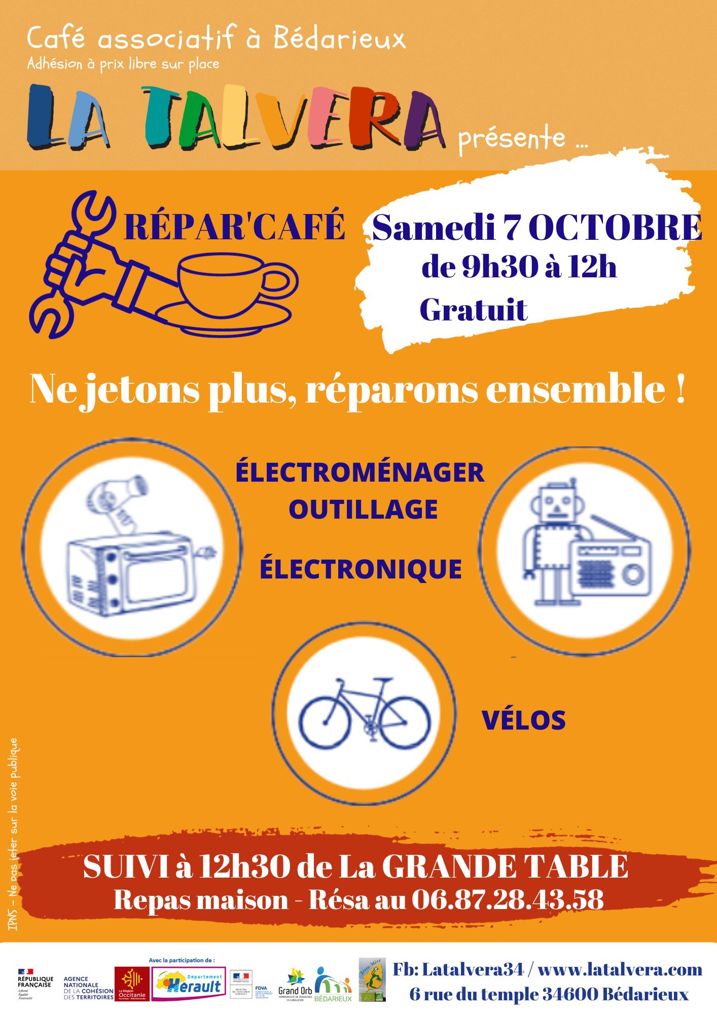 Répar'café et Repas Grande Table