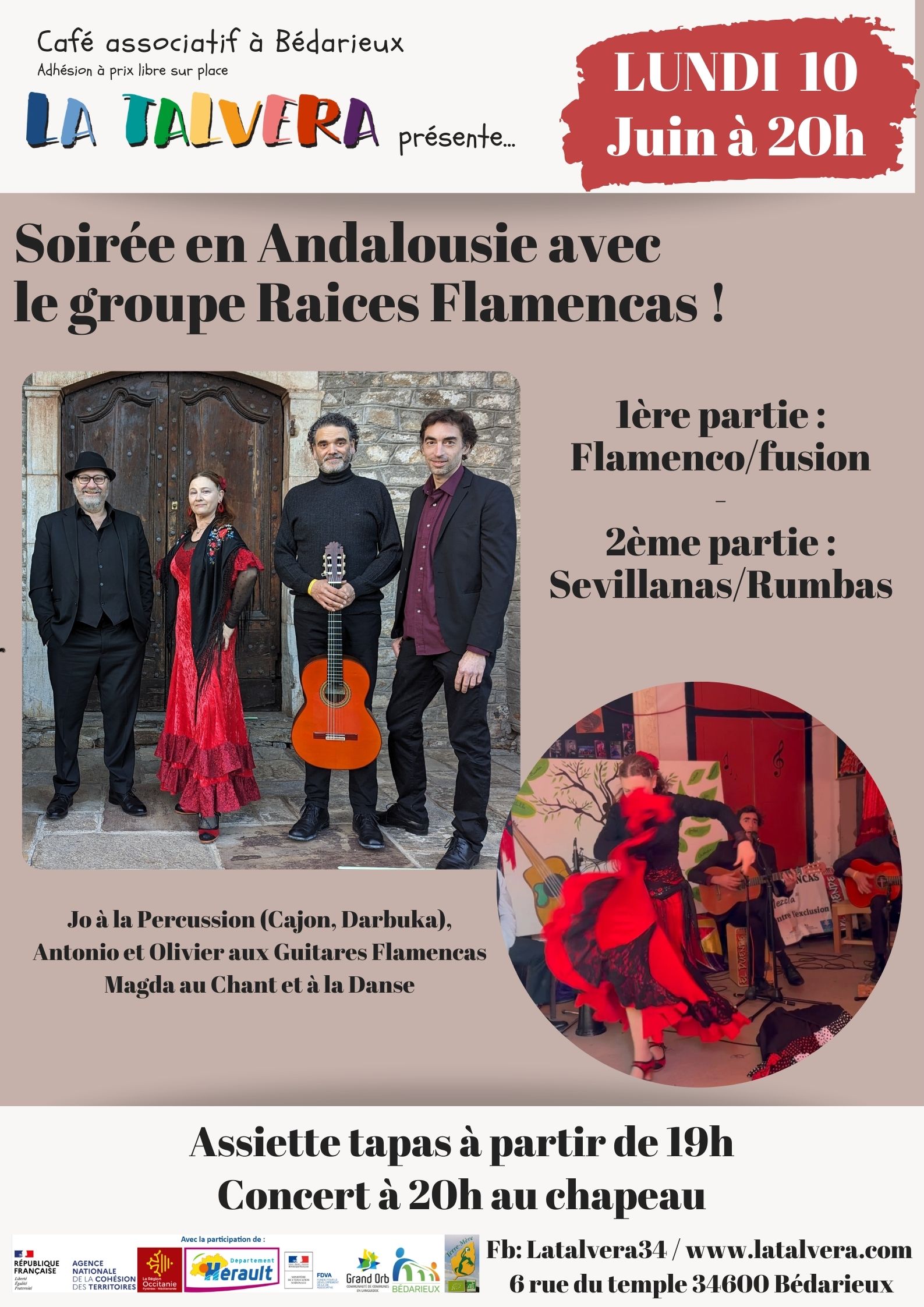 Soirée en Andalousie avec  le groupe Raices Flamencas !