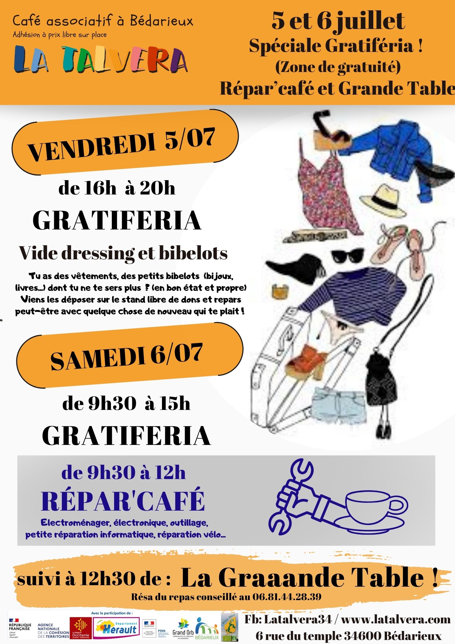Spéciale Gratiféria, Répar'café et Graaande table !