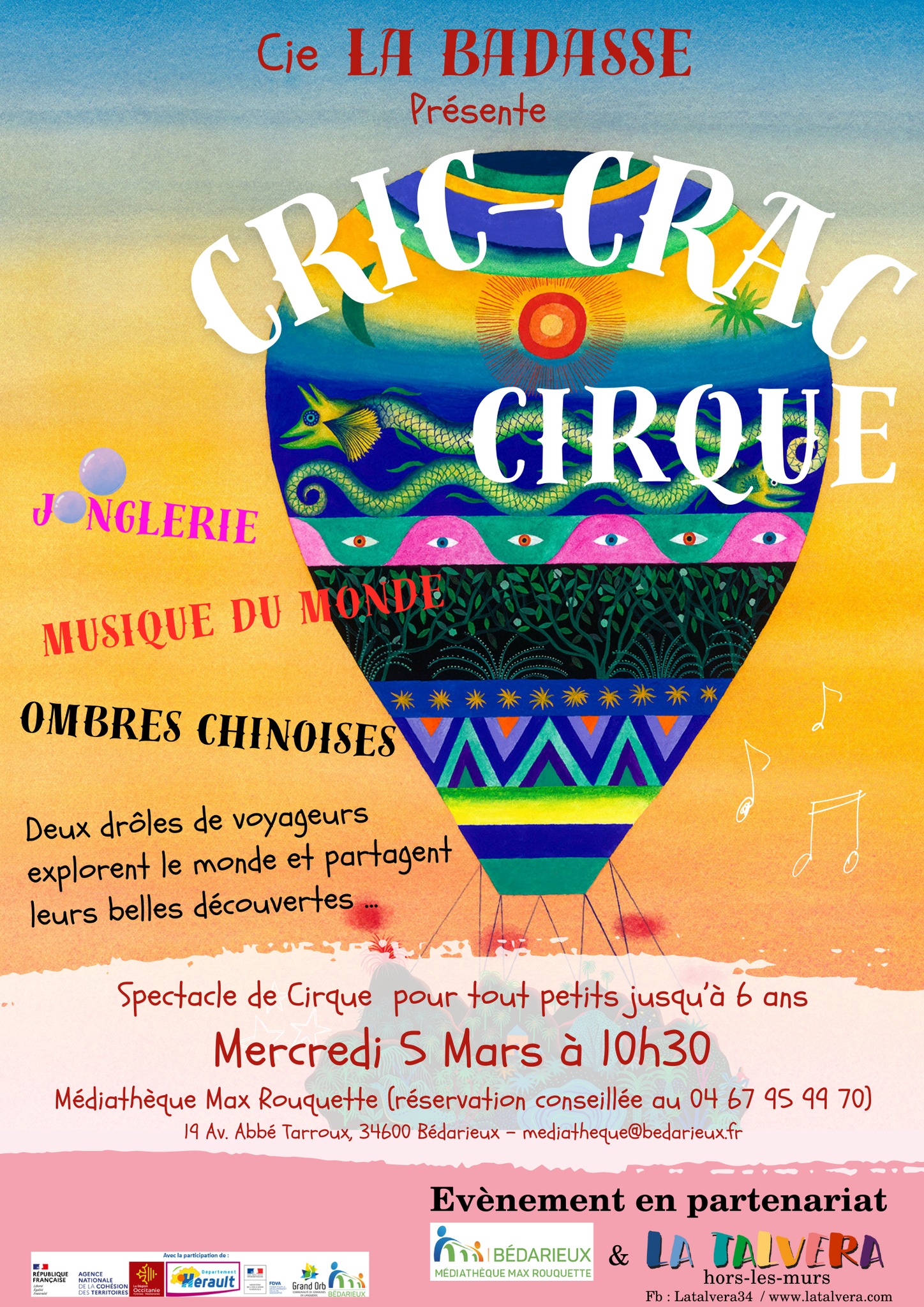 Spectacle Cric Crac cirque - Petite enfance