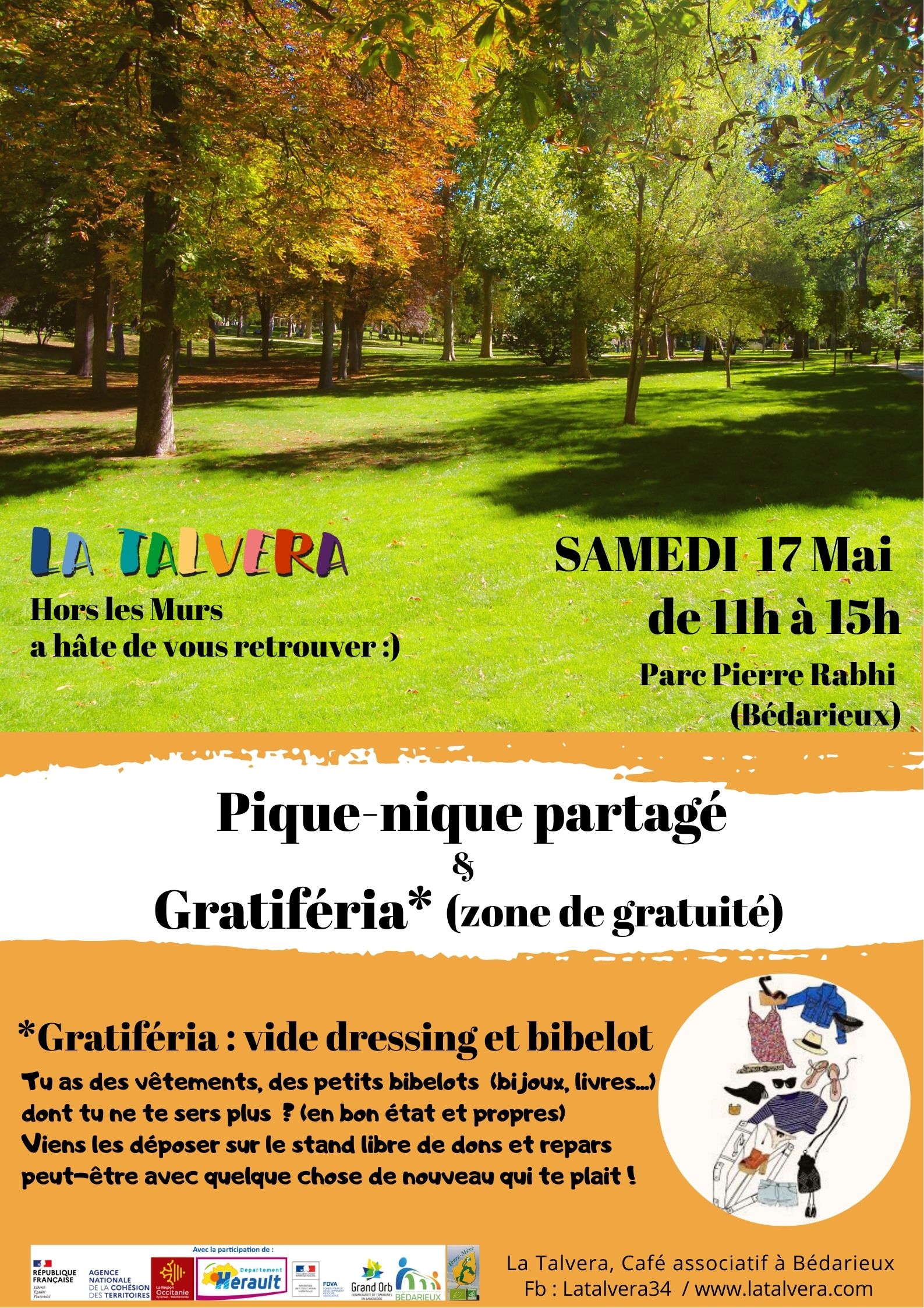 Pique-nique partagé et Gratiféria au Parc Pierre Rabhi