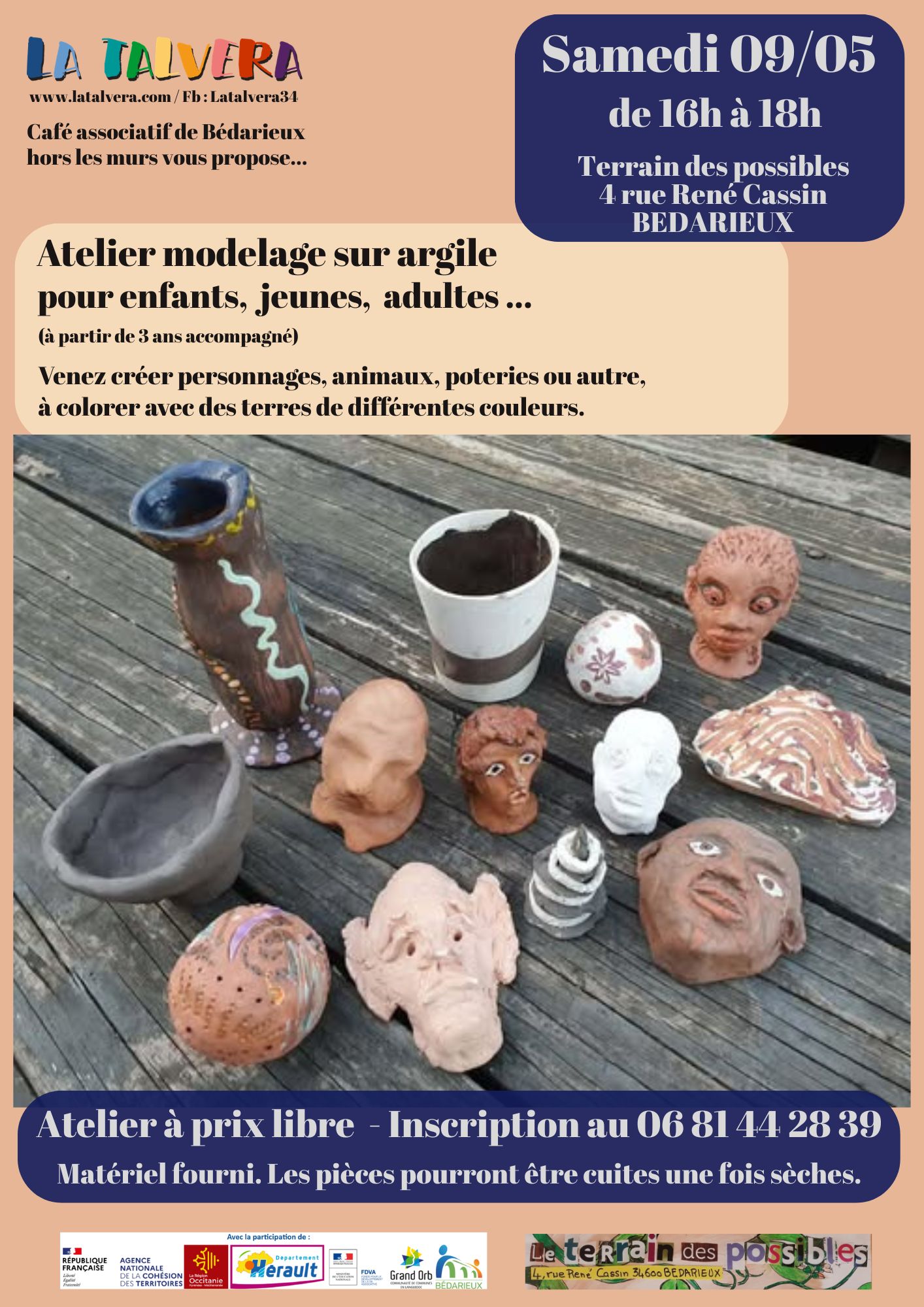 Atelier modelage sur argile