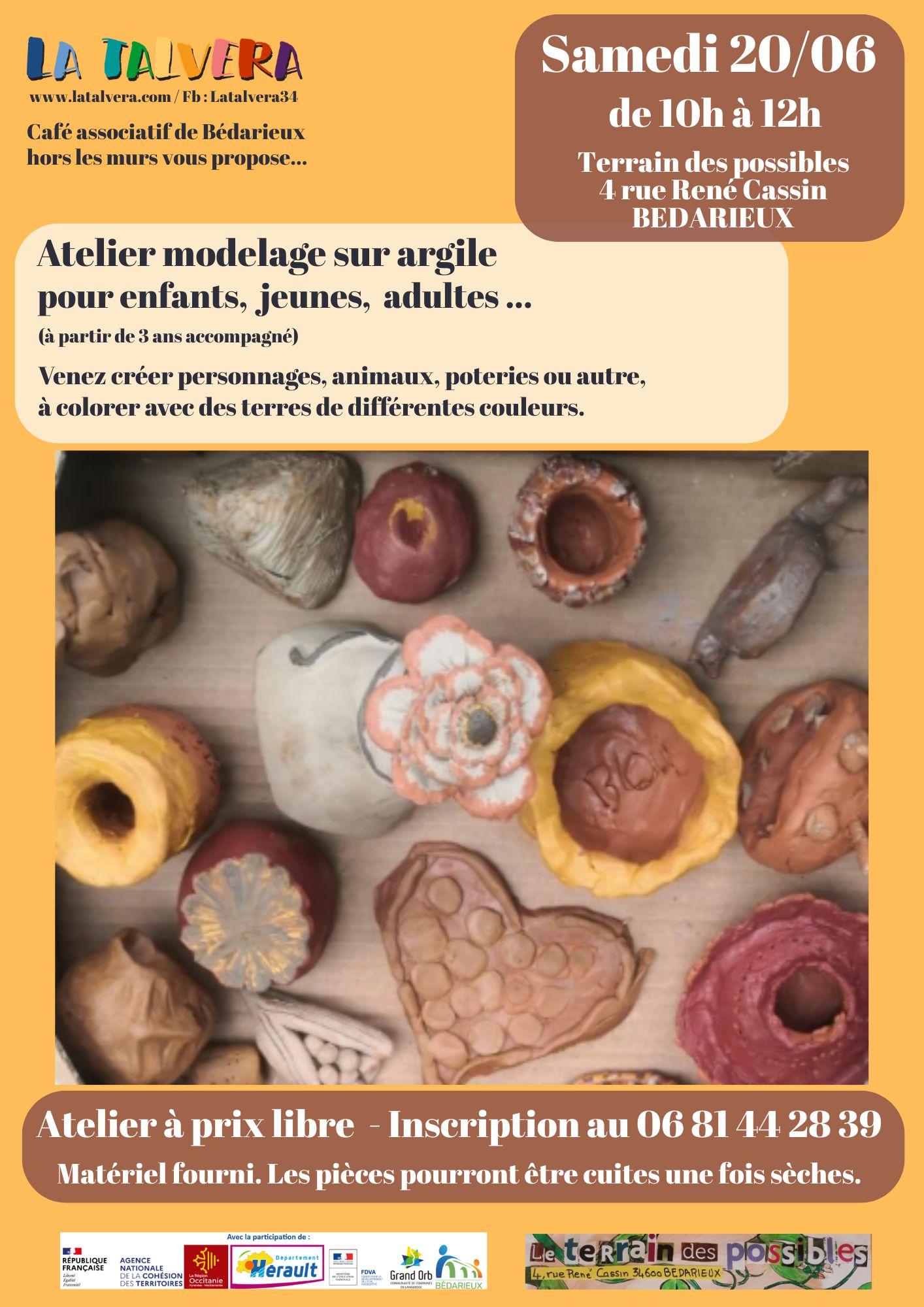 Atelier modelage sur argile